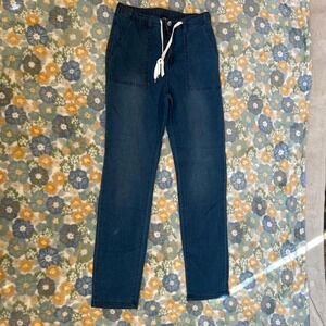 Sweat pants jean leggings jeggings drawstring waist women's small